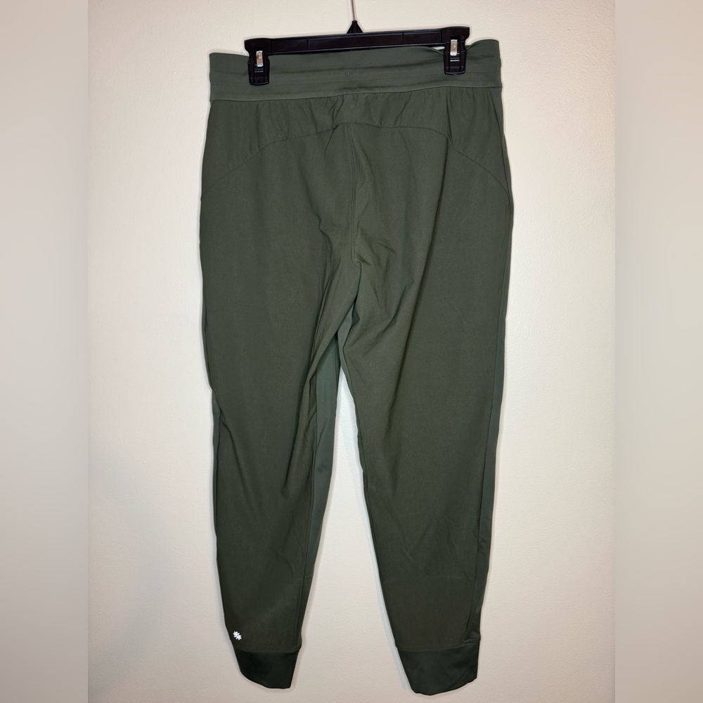 Athleta‎ Dark Green Joggers Womens Size 10 Zip Pocket - Picture 4 of 4